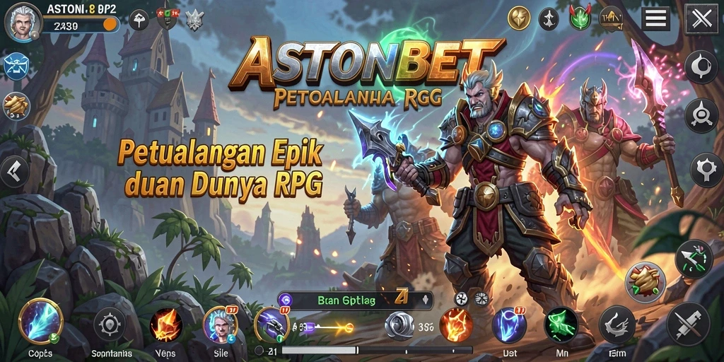 Screenshot gameplay RPG ASTONBET yang menakjubkan.