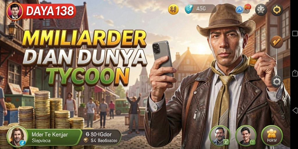 Tampilan gameplay menarik dari <strong>DAYA138</strong> menunjukkan proses pembangunan bisnis Tycoon.