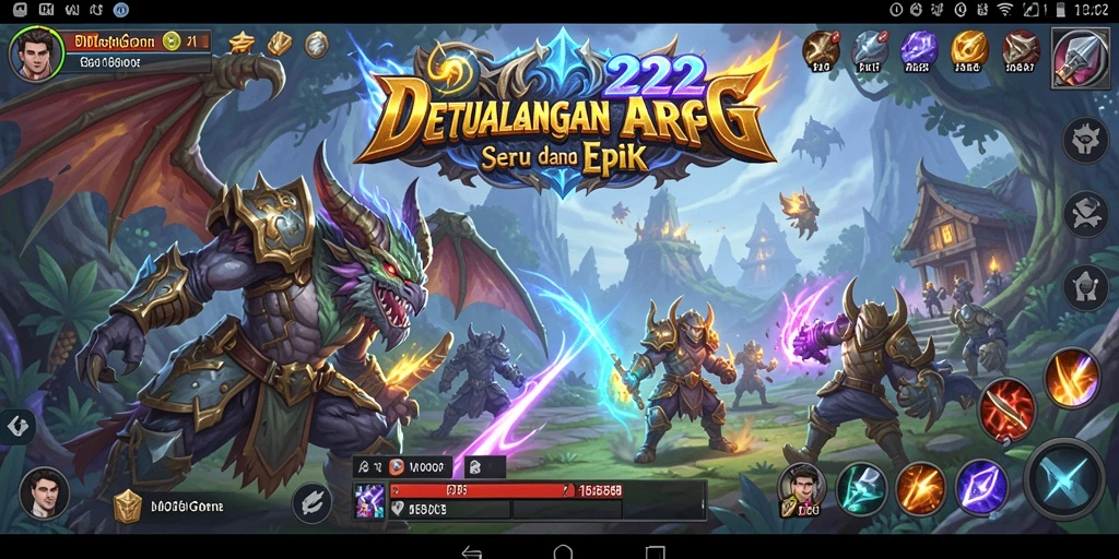 Screenshot gameplay epic dalam DRAGON222, menampilkan pertempuran seru.