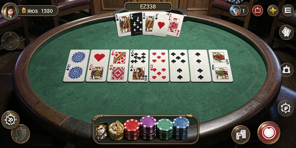 Screenshot gameplay menampilkan serunya permainan Domino EZ338.