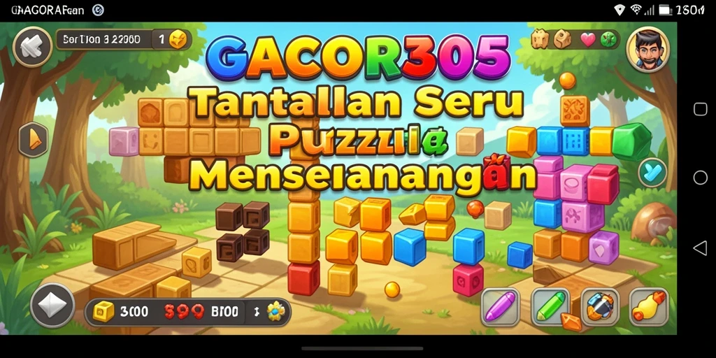 Screenshot utama GACOR305 menampilkan gameplay teka-teki yang seru dan menantang.