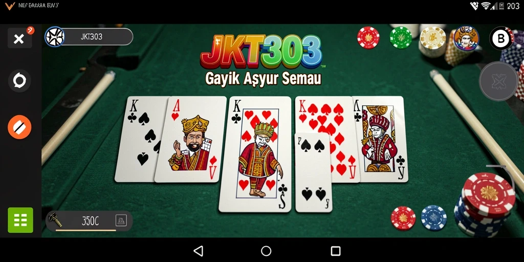 Tampilan screenshot dari gameplay Gaple di JKT303.