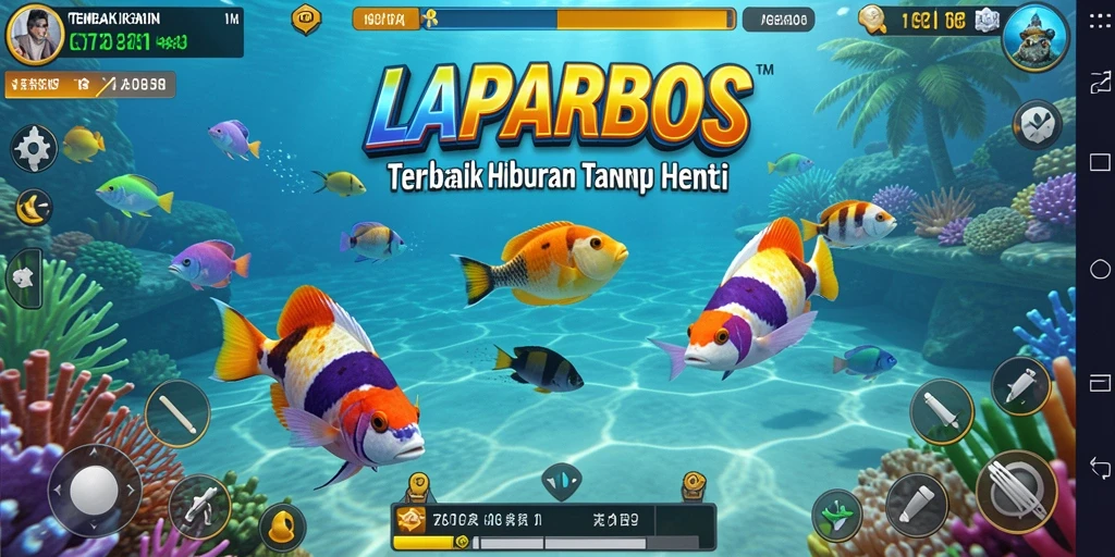 Screenshot LAPARBOS menunjukkan aksi seru dalam menembak ikan.