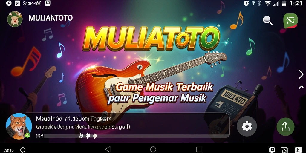 Tampilan gameplay <strong>MULIATOTO</strong> yang menarik dan interaktif saat memainkan musik.